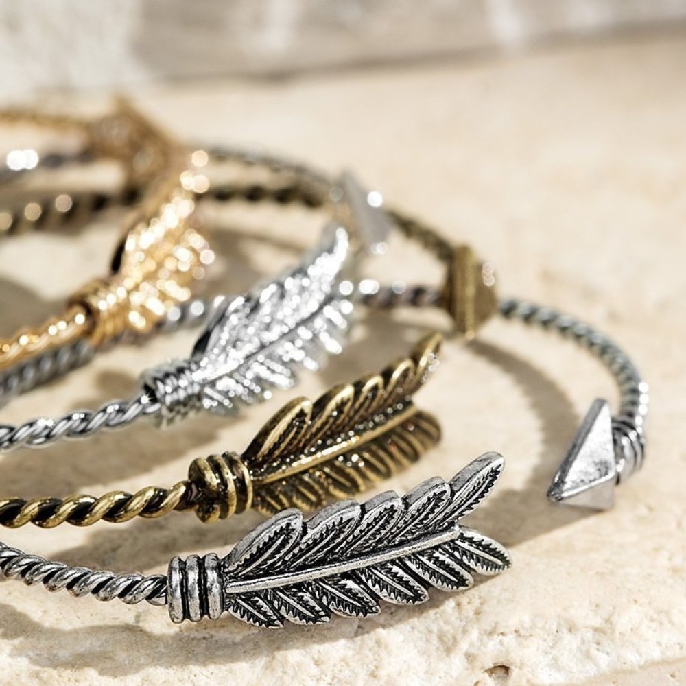 Antique Brass Arrowhead Bracelet